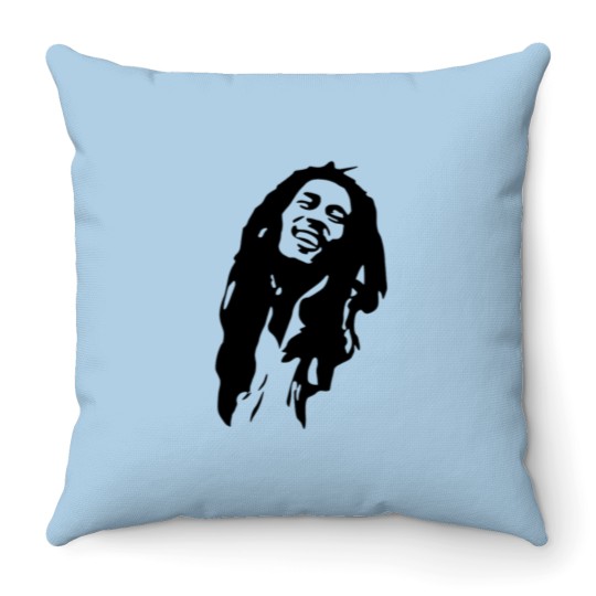 Discover Chill Bob Marley Silhouette Throw Pillows, Vector Bob Marley Throw Pillows