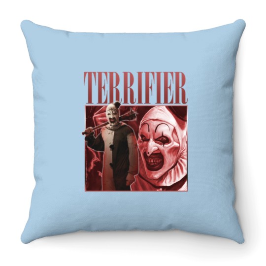 Discover Terrifier Horror Movie Scary Clown Throw Pillow