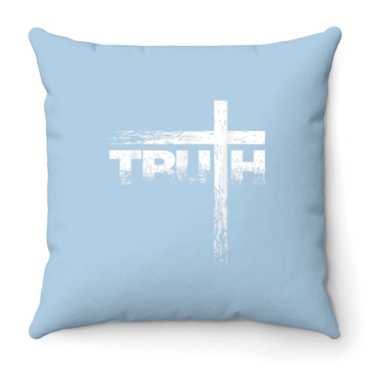 Discover Christian Truth Cross Throw Pillow