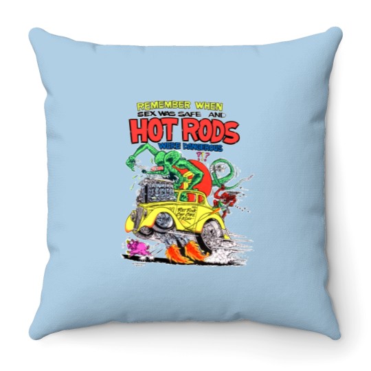 Discover Rare Vintage 1991s Rat Fink Hot Rods ROTH Throw Pillows