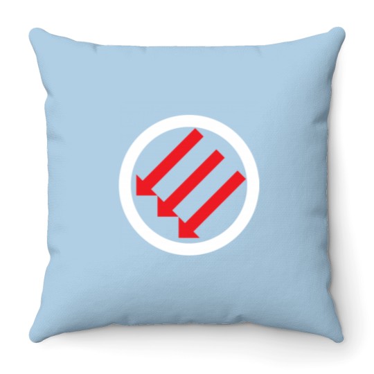 Discover Anti Fascist Three Arrows Iron Front Throw Pillows
