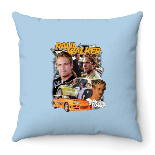 Discover Fast and Furious Throw Pillow featuring Paul Walker