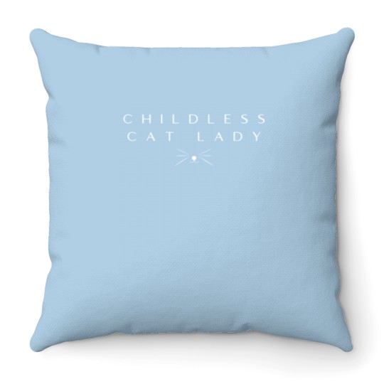 Discover Childless Cat Lady Throw Pillows 2024 Election Political Throw Pillows