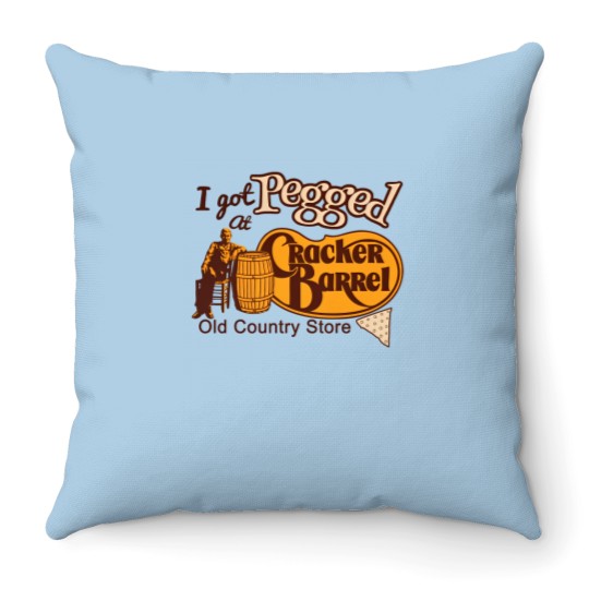 Discover I got Pegged at Cracker Barrel Old Country Store Throw Pillows, Cracker Barrel Throw Pillows
