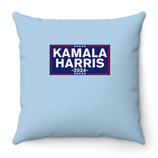Discover Kamala Harris 2024 Political Bumper Sticker | Vinyl Political Sticker | Multiple Sizes | Harris 2024 Throw Pillows