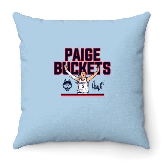 Discover Paige Bueckers Buckets Unisex Throw Pillows, Basketball Player irt