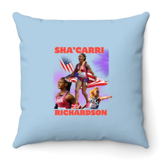 Discover Sha'carri Richardson Throw Pillows, Sha'carri Richardson Throw Pillows