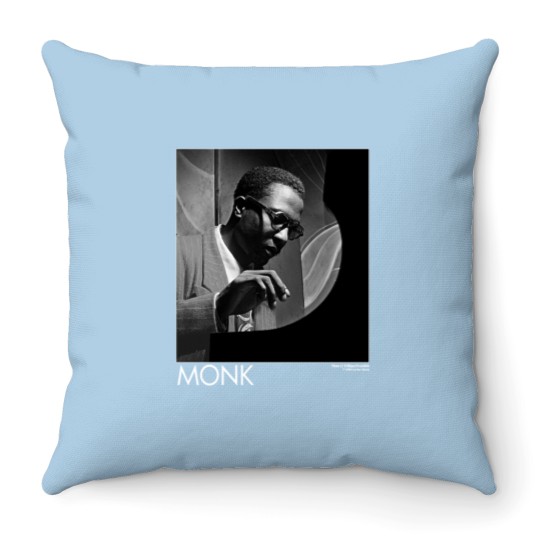 Discover Vintage 90s Thelonious Monk Jazz Musician Artwork 1990s Fashion Throw Pillows