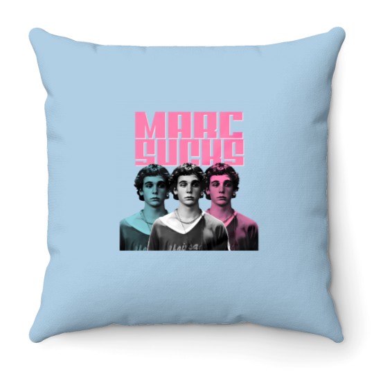 Discover Marc Sucks Empire Records Mark Funny Pop Art 90 Movies Damn the Man Unisex Throw Pillows