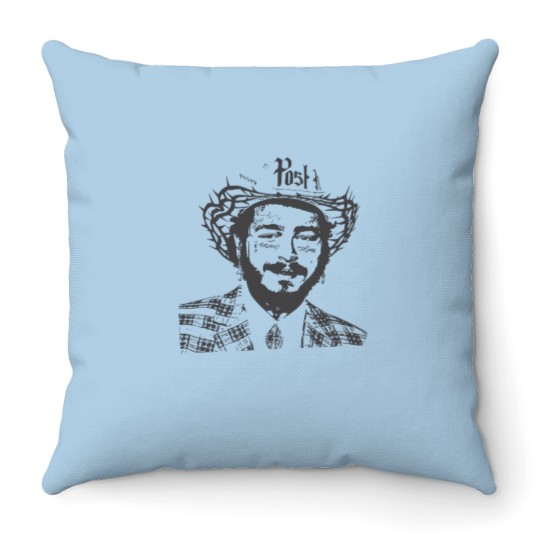 Discover post Malone Cowboy Throw Pillows, Music Merch, Country Music