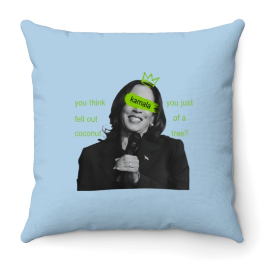Discover kamala harris brat Throw Pillows, kamala charli xcx brat Throw Pillows, kamala meme Throw Pillows