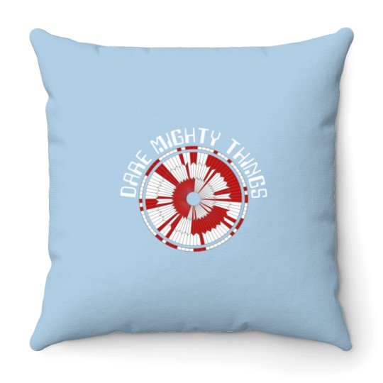 Discover Dare Mighty Things Throw Pillows