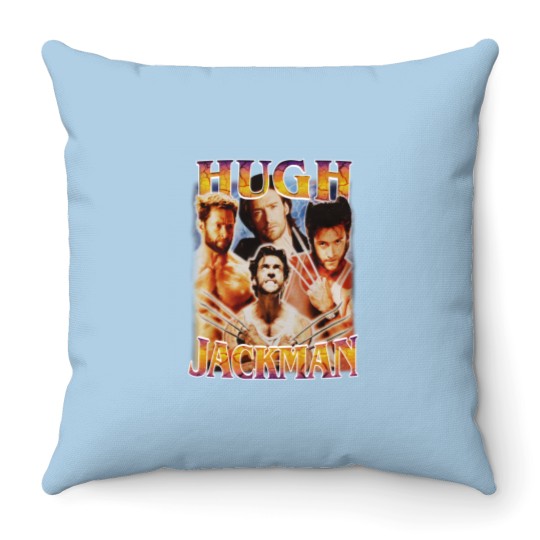 Discover Vintage Hugh Jackman Throw Pillow - Fan Gift