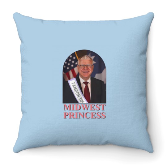 Discover Midwest Princes Tampon Tim Walz Throw Pillows, Chappel Roan Throw Pillows