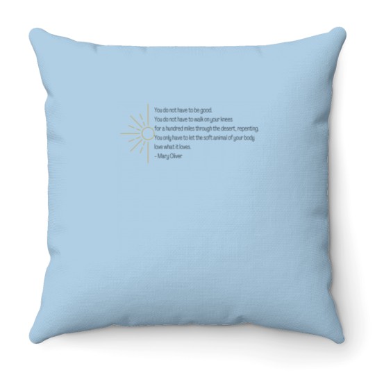 Discover Wild Geese | Mary Oliver Throw Pillows