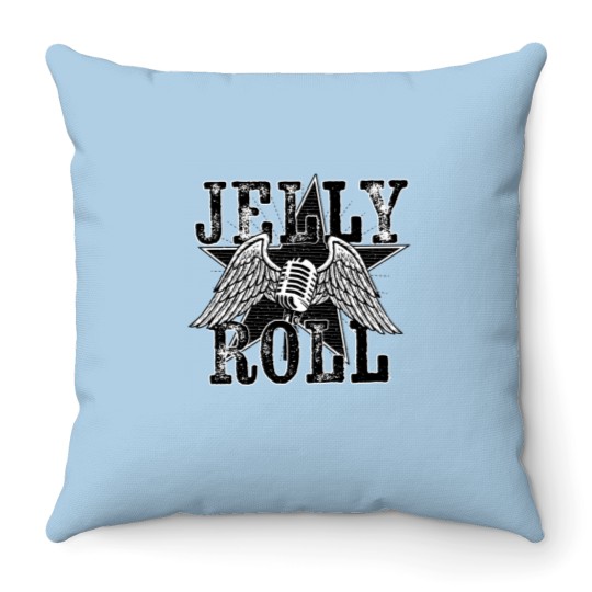 Discover Jelly Roll Wings Throw Pillow