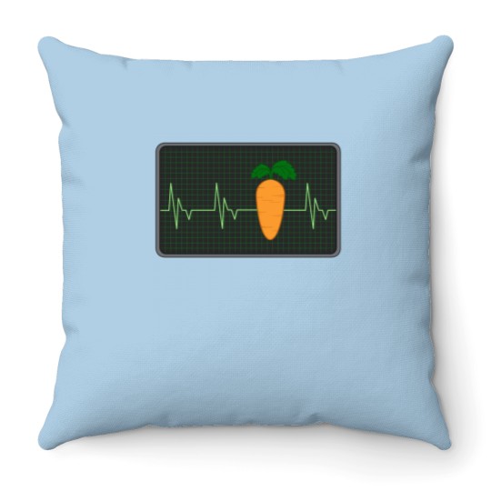 Discover Carrot Hearbeat Cool Carrot Design Throw Pillows