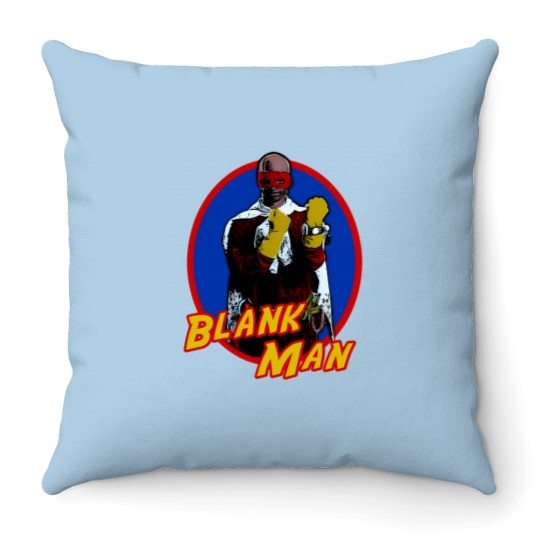 Discover Blankman Throw Pillows