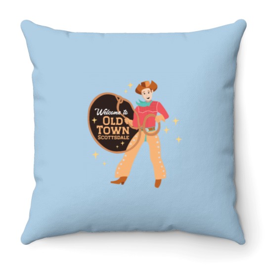 Discover Old Town in Scottsdale AZ Throw Pillows