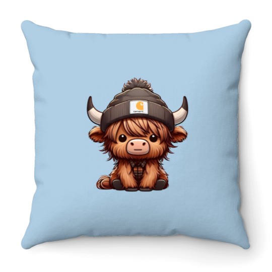 Discover Highland Cow Throw Pillows - Cute Cow Design