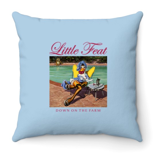 Discover Little Feat Rock Band Lowell George Formed Then Disbanded Upon His Death  Retro Wave Throw Pillows