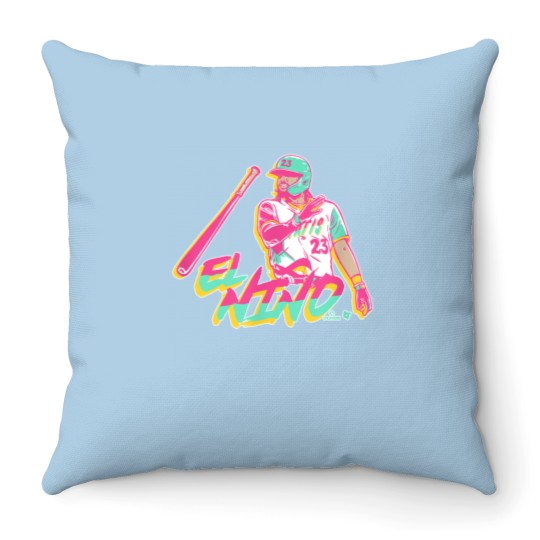 Discover FRD Tatis Jr - Bat Flip City - San Diego Baseball Throw Pillows