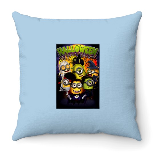 Discover Unisex Halloween Minions Jersey Short Sleeve Throw Pillows