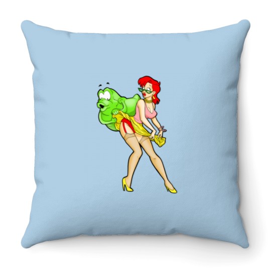 Discover Janine  Slimer Throw Pillows