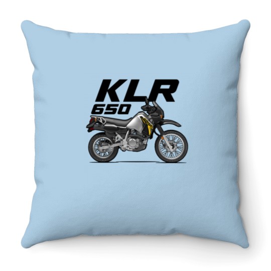 Discover Klr 650 Throw Pillows