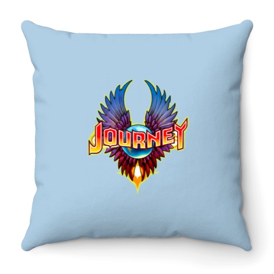 Discover Journey Infinity Wings Throw Pillows Rock n Roll Band Vintage 1717 Throw Pillows