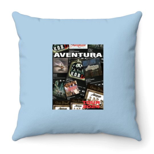Discover 2024 Aventura Tour Cerrando Ciclos Concierto, Aventura Throw Pillows