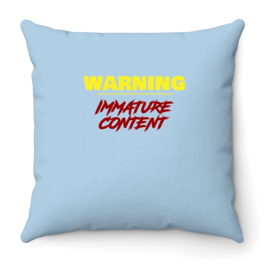 Discover Warning Throw Pillows