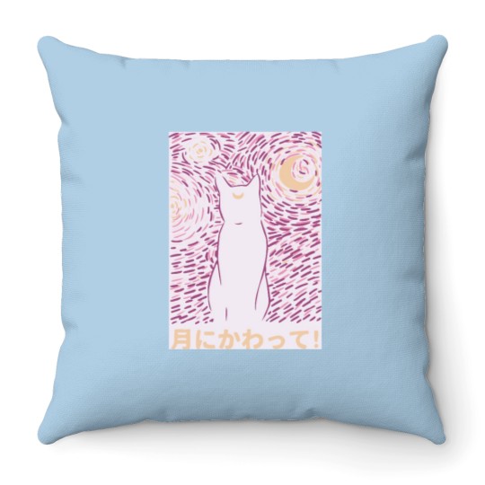 Discover Sailor Moon Cat, Luna Artemis Throw Pillows
