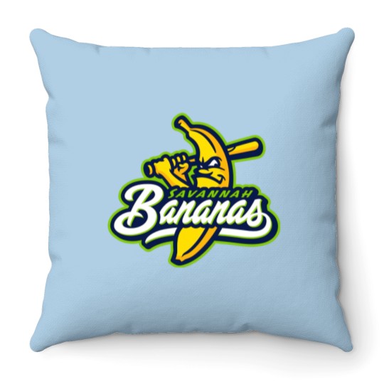 Discover Coastal plain league savanah banana logo Throw Pillows