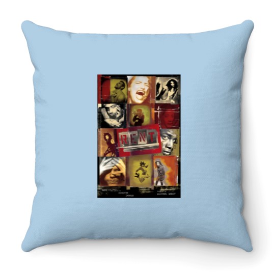 Discover Vintages Rent Rock Musical, Signed By Complete Original Cast 1996 Throw Pillows