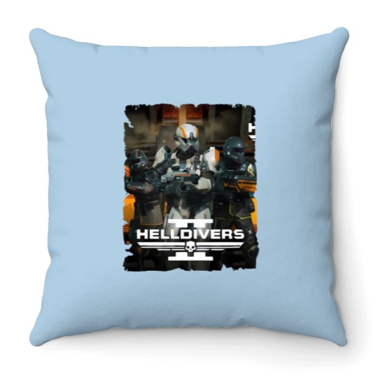 Discover Helldivers Minimalist Throw Pillows, Helldivers Throw Pillows