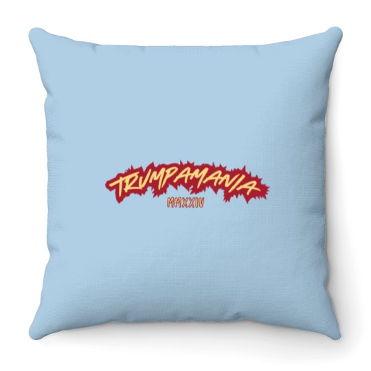Discover Trumpamania 2024 Throw Pillows, Trumpamania MMXXIV, Trump for President 2024 Throw Pillows