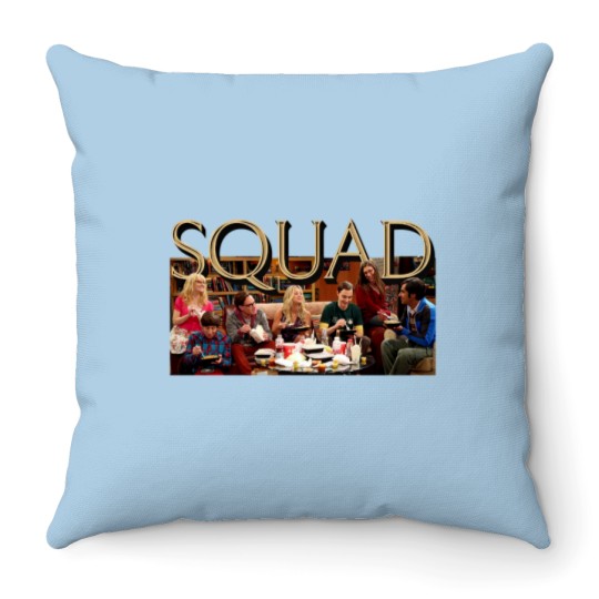 Discover Big Bang Theory Squad Throw Pillows, Funny Big Bang Theory Fan Throw Pillows