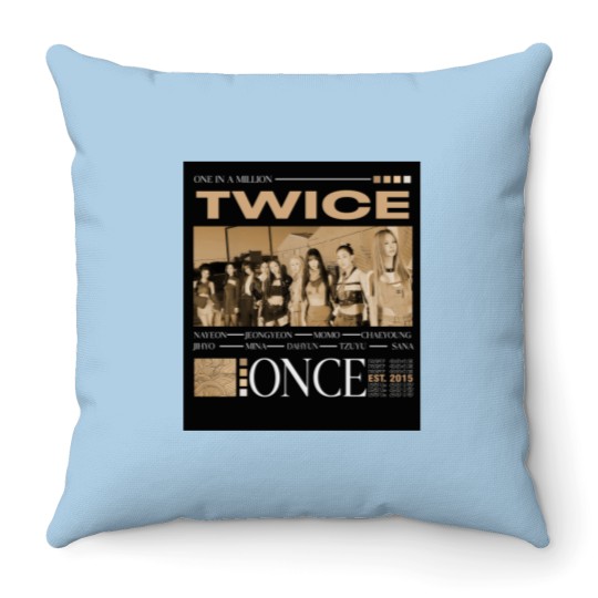 Discover Vintage Twice Throw Pillows, Twice Unisex Kpop Throw Pillows