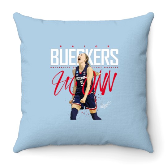 Discover Paige Bueckers - Paige Bueckers College Basketball - Throw Pillows