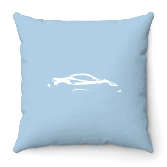 Discover Lotus Emira Silhouette white Throw Pillows
