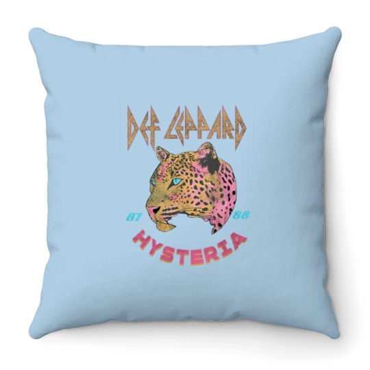 Discover Vintage 80's Rock Band Throw Pillows Throw Pillows Leppard  Throw Pillows Rock and Roll Leopard