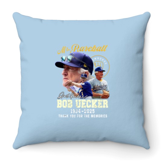 Discover Bob Uecker Mr. Baseball 1934-2025 Thank You - Bob Uecker Mr Baseball 1934 2025 - Throw Pillows