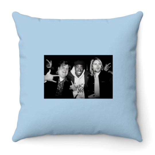 Discover Chris Farley Kurt Cobain Tupac Unisex Throw Pillows