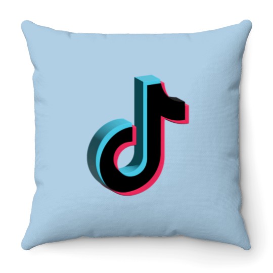 Discover Tiktok 3D Logo Throw Pillows