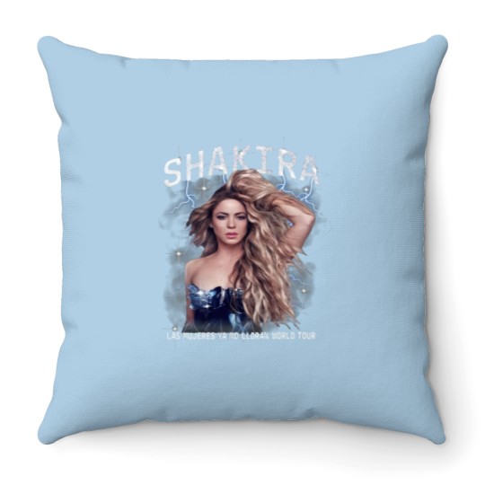 Discover 2024 Shakira Tour Throw Pillows, Las Mujeres Ya No Lloran World Tour Throw Pillows