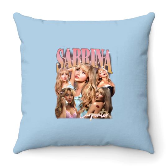 Discover Trendy Sabrina Carpenter Graphic Throw Pillows, Fan Favorite Throw Pillows Unisex Throw Pillows