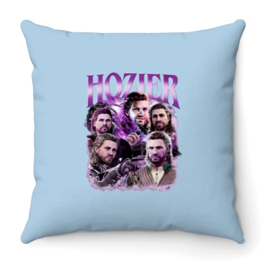 Discover Hozier Bootleg Throw Pillows, Hozier Gale BG3 Throw Pillows, Gale Baldurs Gate 3 Throw Pillows