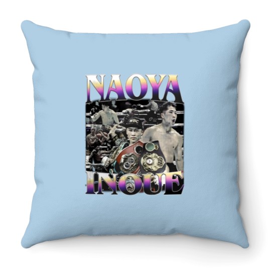 Discover Naoya Inoue, Boxing Throw Pillows, Classic 90s Graphic Throw Pillows, Unisex, Naoya Inoue Vintage Bootleg