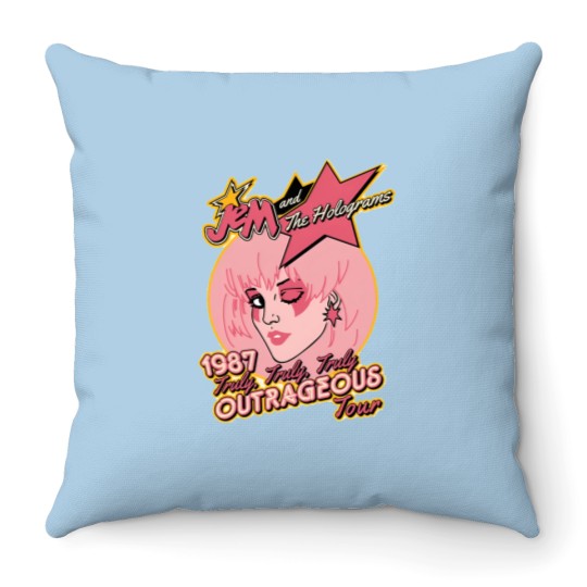 Discover Jem & The Holograms Throw Pillows, Jem Outrageous Tour Throw Pillows